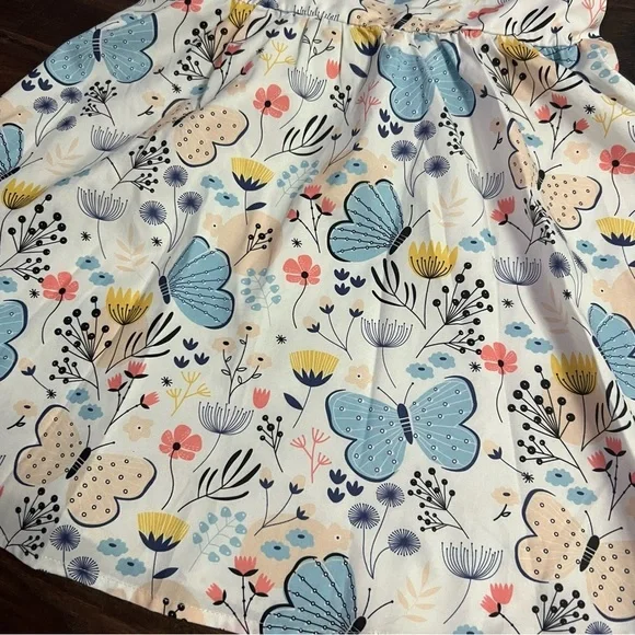 Butterfly bow back girls spaghetti straps summer dress 7/8 130 - Picture 2 of 6